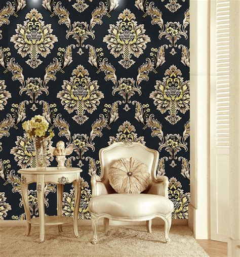 Black And Gold Damask - 1001x1074 Wallpaper - teahub.io