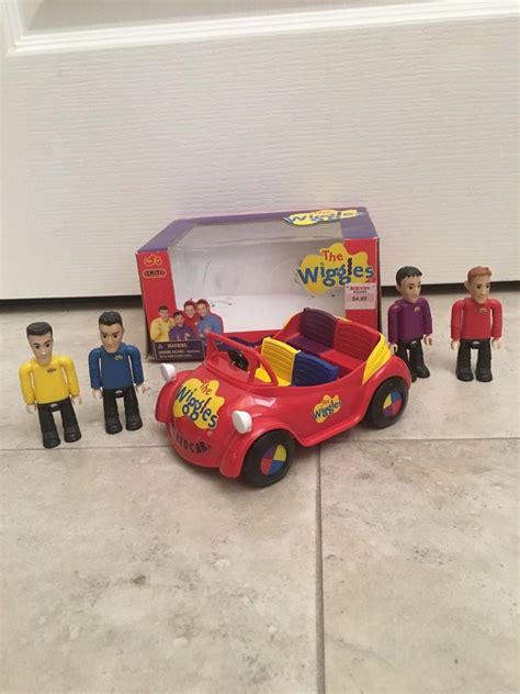 THE WIGGLES BIG RED CAR TOY WITH WIGGLES FIGURES BY SMITI - RARE ...