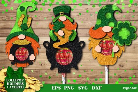 St Patrick's Day Lollipop Holders | SVG Candy Holders By SvgOcean | TheHungryJPEG