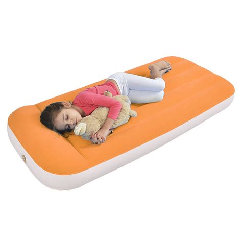 New JILONG Kids Flocked Single Airbed Inflatable Mattress Blow Up Bed Camping | eBay