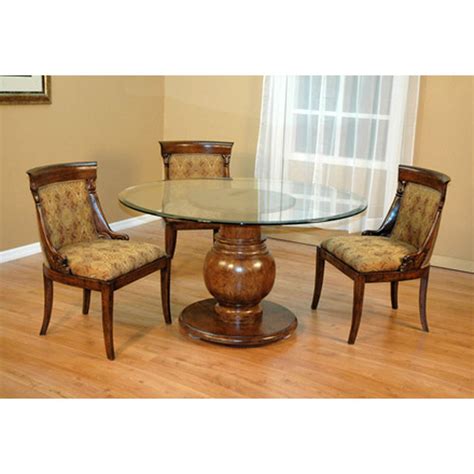 5 Piece Dolphin Dining Set Glass Top | Sigla Furniture