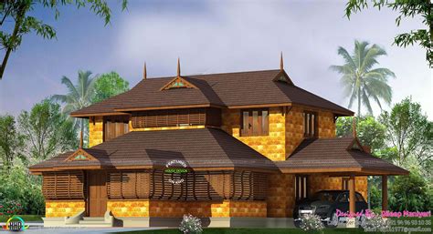 Traditional laterite stone house - Kerala Home Design and Floor Plans ...