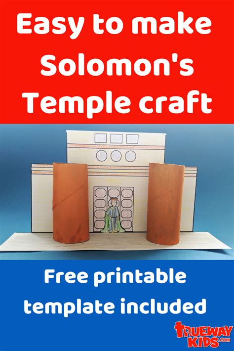 an easy to make solomon's temple craft with free printable templates included