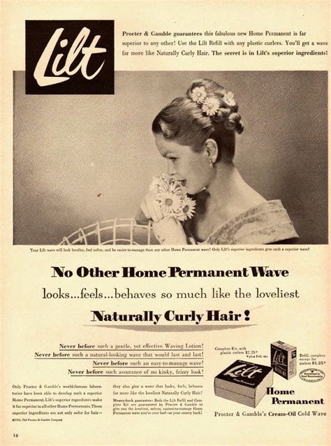 Ad for Womens Lilt Home Permanent Retro Advertising, Retro Ads, Vintage Advertisements, Vintage ...