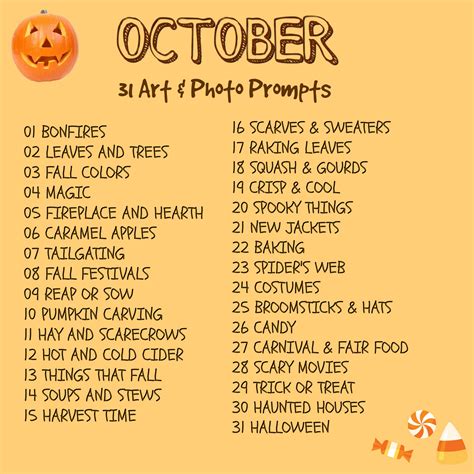 October Drawing Prompts - Drawing.rjuuc.edu.np