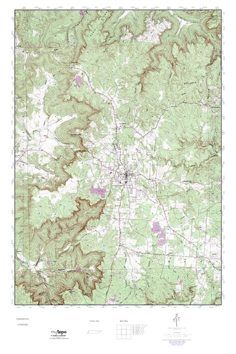 MyTopo Jamestown, Tennessee USGS Quad Topo Map