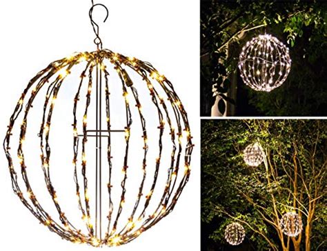 Elf Logic - Outdoor LED 16" Light Balls (3 Pack) Hanging Tree Globe Light Recommended ...