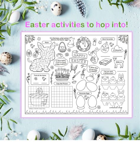 Easter - Worksheet Shop Free Easter Activities: Printables, Coloring Sheets, Games