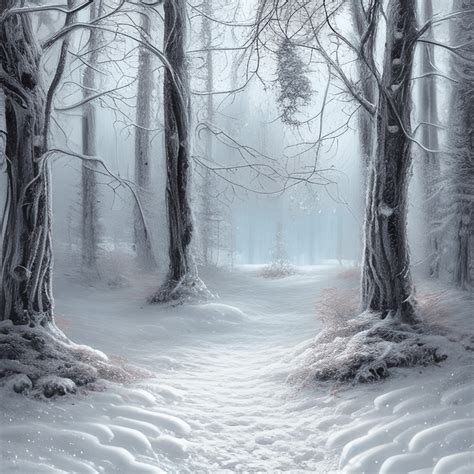 Snowy Forest Landscape · Creative Fabrica