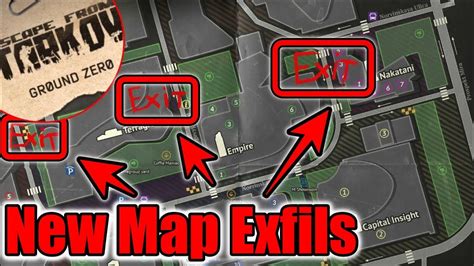 Tarkov Ground Zero Map Exfil Locations - YouTube