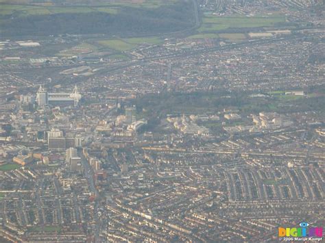 Picture 16026 Cardiff city centre from the air | 20060117 Tuesday | Photo by digii.eu