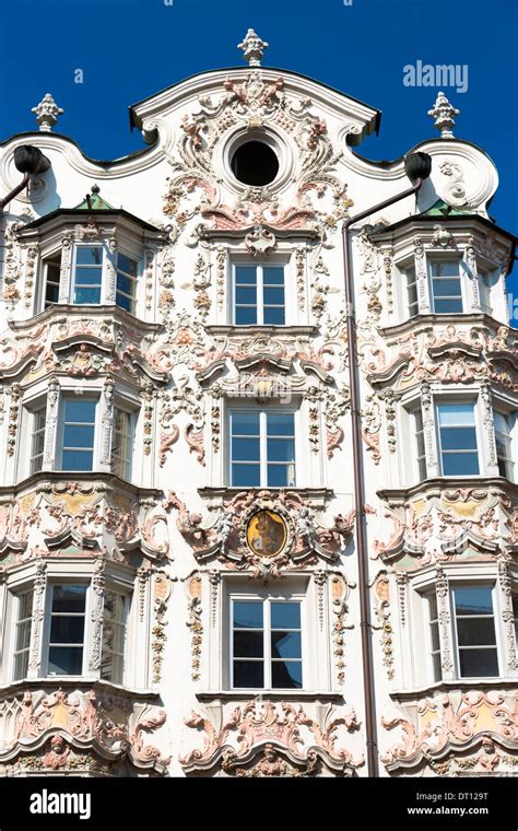 Rococo Baroque style Tyrolean architecture of Holblinghaus in Herzog Stock Photo: 66406644 - Alamy