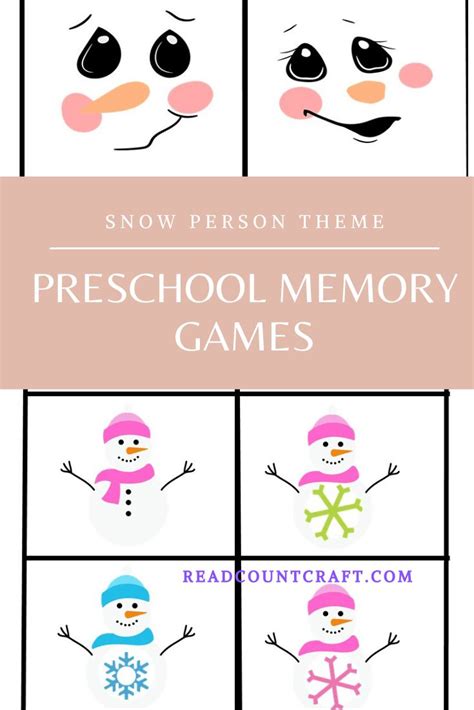 Let the Preschool Memory Games Begin- free printable | Preschool memories, Winter activities ...