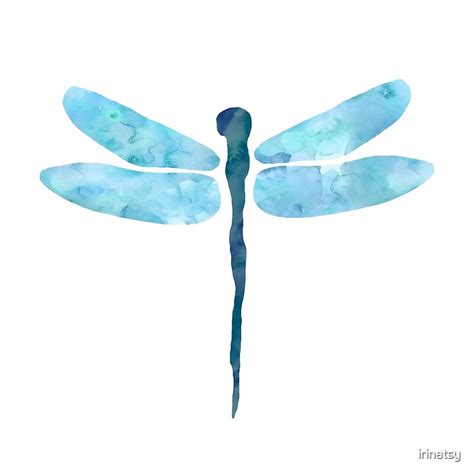 "Blue watercolor dragonfly" Art Prints by irinatsy | Redbubble