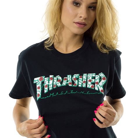 Thrasher t-shirt Roses black Black | CLOTHES & ACCESORIES \ T-Shirts ...