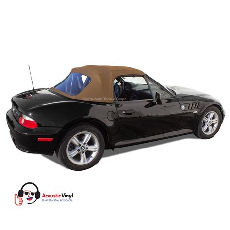 BMW Z3 Convertible Top in Saddle Vinyl with plastic window