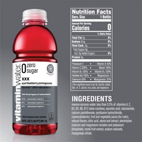 Vitaminwater® Zero Sugar Xxx Bottled Water, 20 fl oz - Fry’s Food Stores