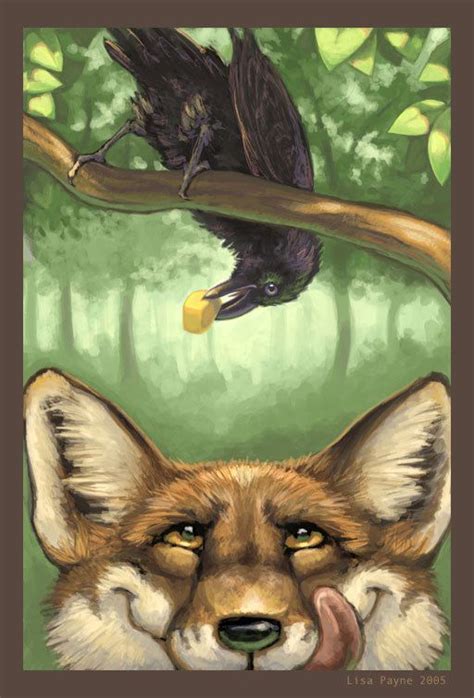 Aesop's Fable Original Illustration Print 8x12" The Fox and the Crow ...