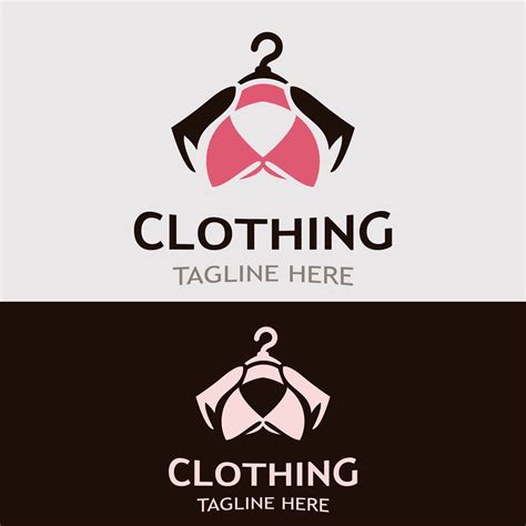 Clothing and Fashion logo design hanger concept, creative simple fashion shop business fashion ...