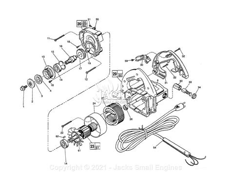 Milwaukee 6410 (Serial 771A) O.E.M. Saw Motor Parts Parts Diagram for O ...