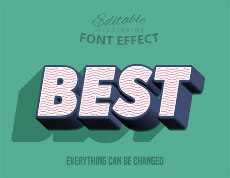 Best 3d raised text effect 698934 Vector Art at Vecteezy