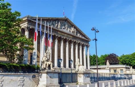 The French Parliament Building in Paris, France. Stock Image - Image of ...