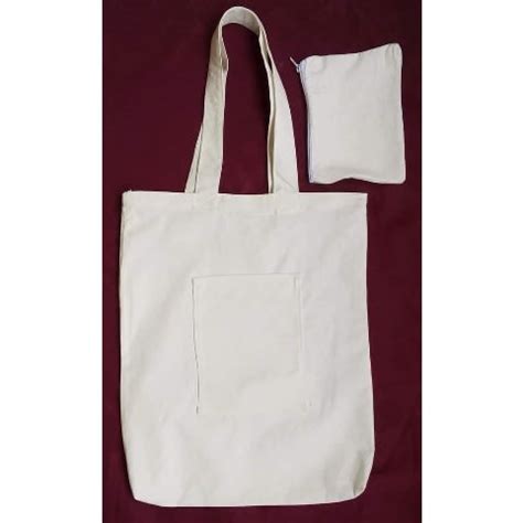 Plain White Tote Bag With Purse | Konga Online Shopping