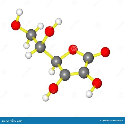 Molecular Model Of Vitamin C Stock Illustration - Illustration: 9393044