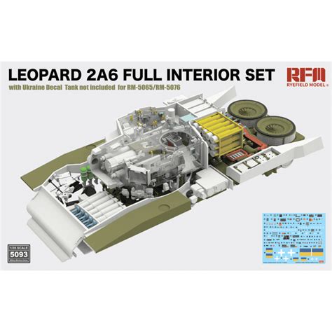 Rye Field Model RM5093 1:35 Interior detail set for LEOPARD 2A6 RM5065 & RM5076 Military Model Kit