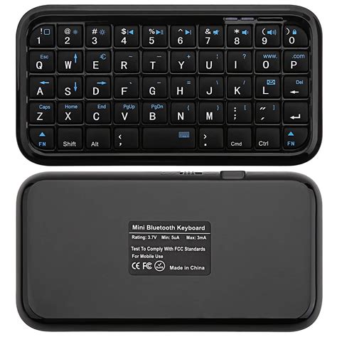 Black Mini Bluetooth Wireless Keyboard for Smartphones iPad iPhone and android phone | Mini ...