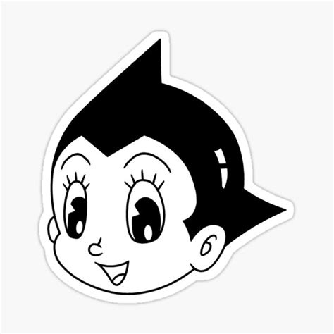 "Basic Astroboy black" Sticker for Sale by ANAIDEIADESIGNS | Redbubble