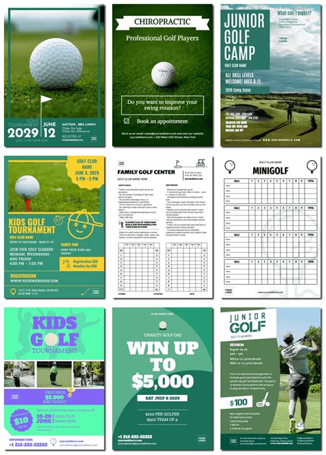 Golf Tournament Flyer Template Royalty Free Vector Im - vrogue.co