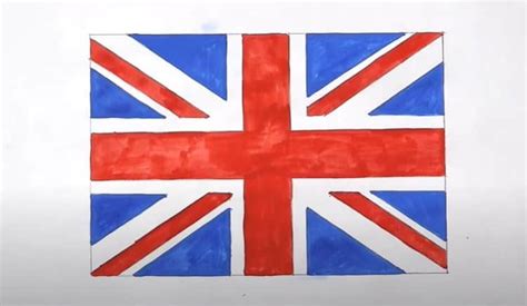 How To Draw A British Flag || United Kingdom Flag Drawing