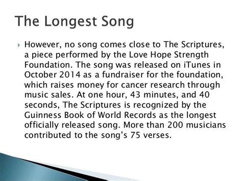 The Longest Song Ever Recorded