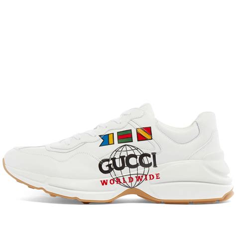 Gucci Rhyton Gucci Worldwide Flags Sneaker White | END. (US)