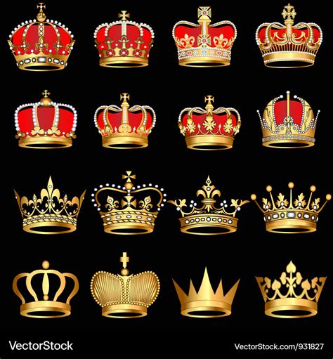 Royal crowns Royalty Free Vector Image - VectorStock