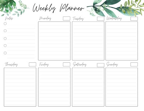 Weekly Planner Printable to Do List - Etsy UK