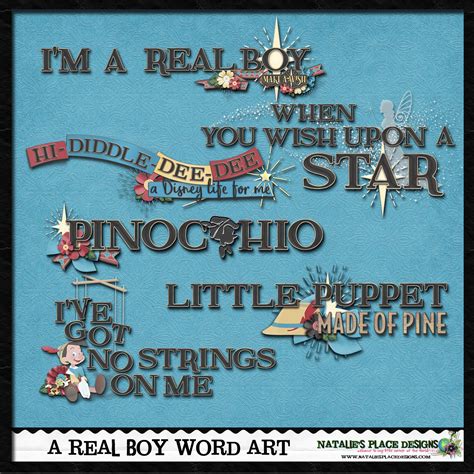 A Real Boy Word Art