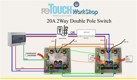 2 way double pole switch diagram - Wiring Diagram and Schematics