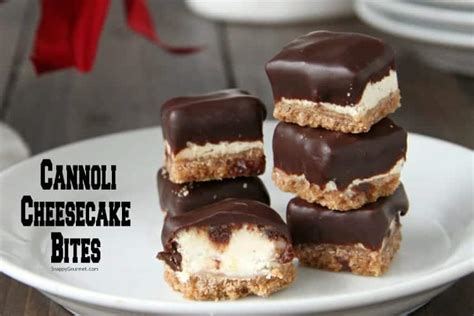 Mini Frozen Cannoli Cheesecake Bites (Italian dessert) - Snappy Gourmet