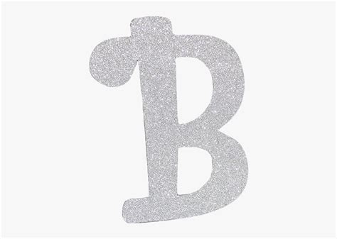 Silver Glitter Letter B, HD Png Download - kindpng