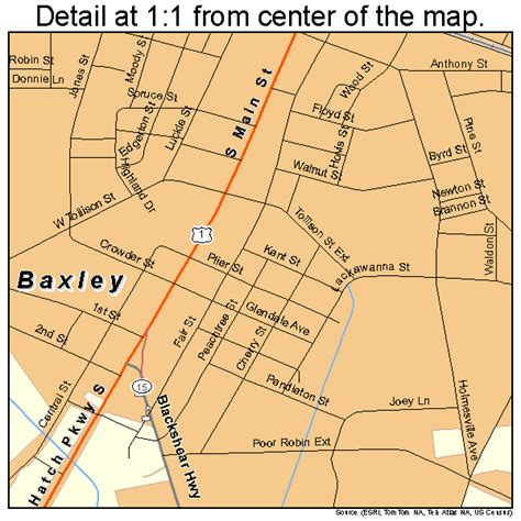 Baxley Georgia Street Map 1306016