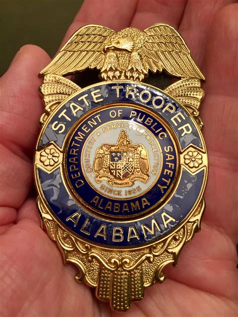 Retired Alabama DPS State Trooper Badge Fire Badge, Law Enforcement ...