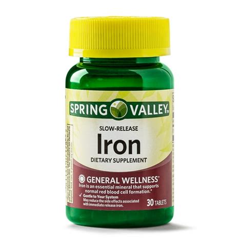 Spring Valley Slow Release Iron General Wellness Dietary Supplement ...