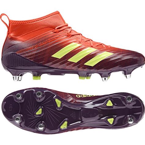 adidas PREDATOR Flare SG Rugby Boots PURPLE/ORANGE - CLEARANCE RUGBY BOOTS