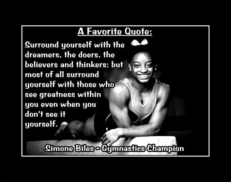 Simone Biles 'Surround yourself' Gymnastics Quote Poster, Motivational Wall Art Gift - ArleyArt.com
