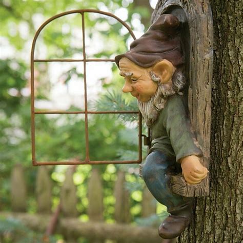 Mini Garden Crafts Decoration Gnome Leave The Window Whimsical Tree ...