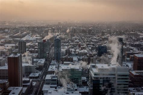 Calgary skyline in winter stock photo. Image of freezing - 169939054