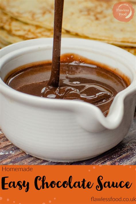 Easy Chocolate Sauce - made with cream or milk and cocoa powder