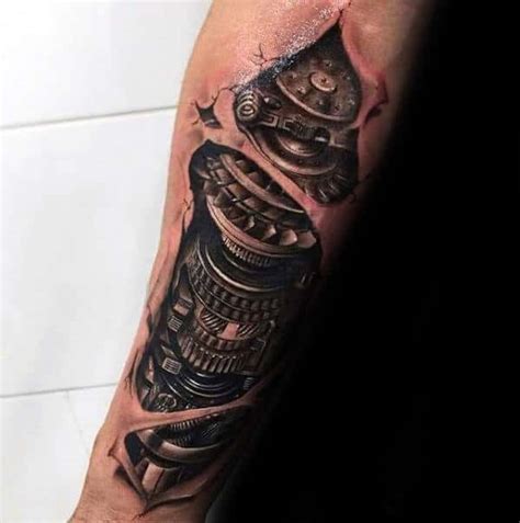 50 3D Forearm Tattoos For Men - Three-Dimensional Design Ideas